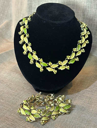 Jewelcraft signed green enamel - jewelcraft,