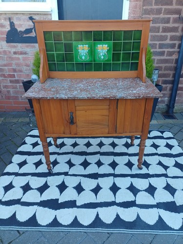 Vintage oak marble topped - vintage,