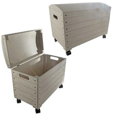 Wooden Trunk Chest Storage Box Lid & Wheels | Paint Yourself | Choice of Sizes