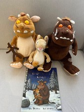 Large Gruffalo & Gruffalo Child +Mouse soft plush toy and book bundle