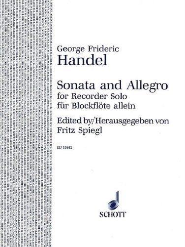 Sonata and allegro - sonata, soprano-
