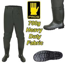 PROS 700g DELUXE HEAVY DUTY WAIST WADERS FISHING GREEN 