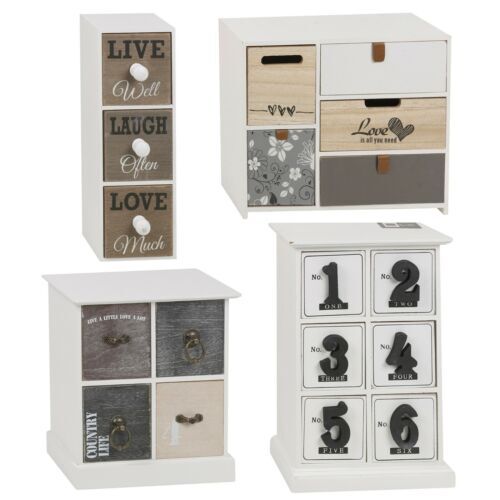 Mini vintage wooden drawers - mini,
