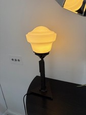 Art Deco Milk Glass Lamp