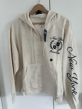 Hollister Oatmeal Zip Up Hoody