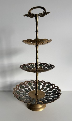 Vintage brass tier cake - brass,