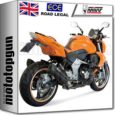 MIVV 2 EXHAUST SUONO STEEL BLACK CARBON CAP KAWASAKI Z 1000 Z1000 2008 08