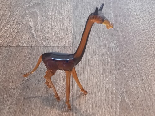 Vintage glass giraffe - glass,