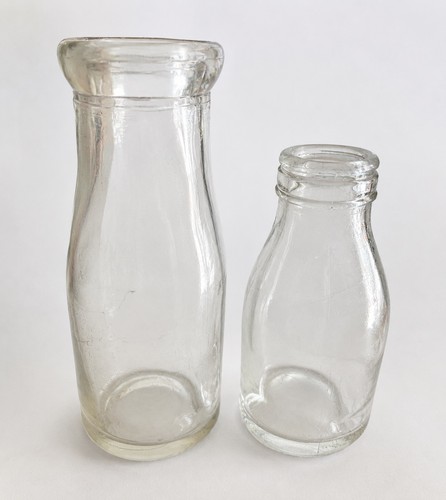 Vintage glass milk cream - vintage, /