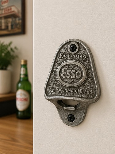 Antique esso cast iron bar - antique,