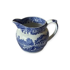Spode Blue Italian Jug 8.5cm Vintage England Small Pitcher C.1816 Design