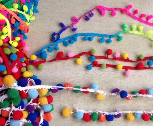 Rainbow ball pom - rainbow,