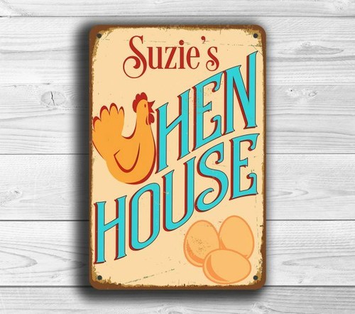 Personalized hen house sign - personalized,
