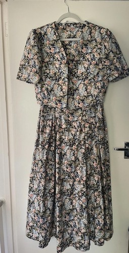 Vintage laura ashley navy pink - vintage,