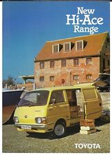Toyota Hi-Ace 1980-1983 UK Market Foldout Sales Brochure Van LWB Pick-Up