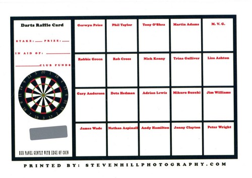 Darts players fundraising - players,