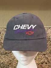 Chevy Thunder Snapback Hat USA Gray White Purple Red Trucker Hat Cap Vintage