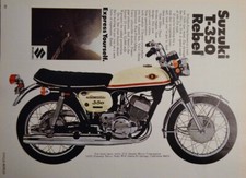 1969 Suzuki T350 Rebel Motorcycle Print Ad 