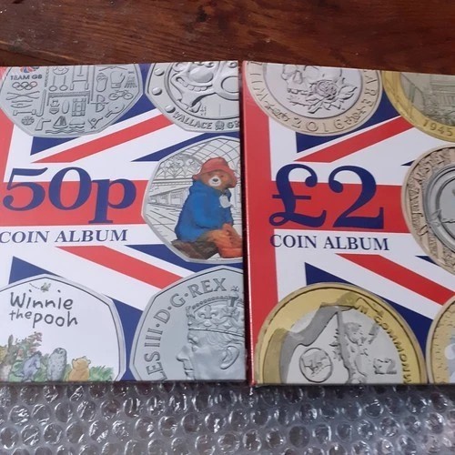 Two albums 50p coin album - album, x1