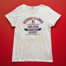 Hysteric Glamour Hys Girl Graphic Print White T-Shirt One Size Oversized Y2K