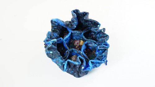 Velvet compartment dice bag - velvet,