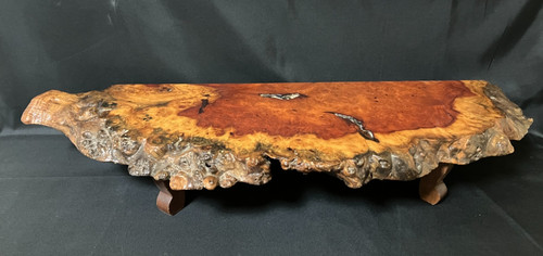 Japanese burl wood display - japanese,