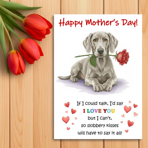 Weimaraner dog mother day - dog, mother’s