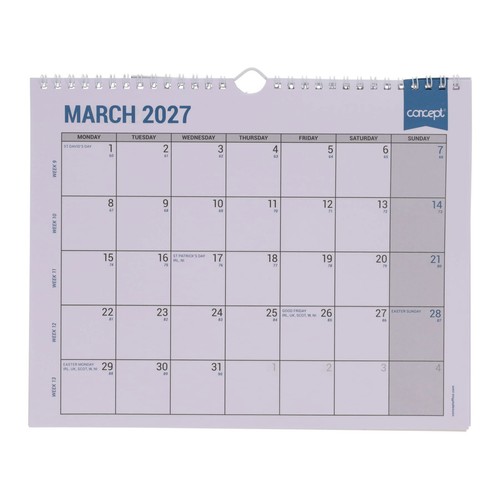 2027 calendar landscape - 2027, a4