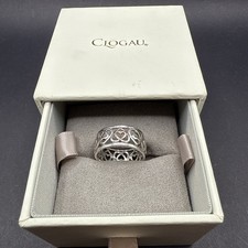 Welsh Clogau Sterling Silver & 9ct Rose Gold Affinity Heart Band Ring Size O