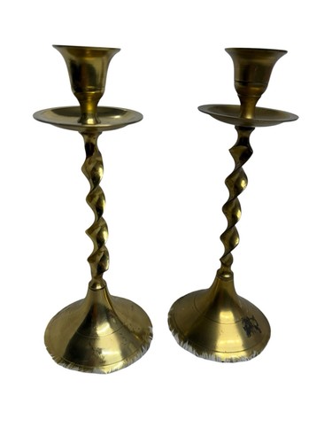 Vintage brass barley twist - brass,