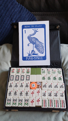 Vintage mahjong game set - vintage, in