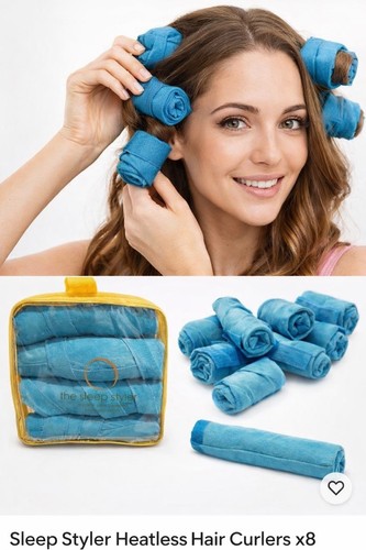 Heatless hair curlers - curlers, x8