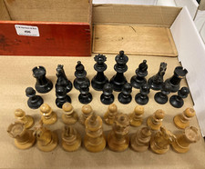  Vintage/Antique Wooden Staunton Lardy Pieces,Weighted,Felted,Few damages-438TRL