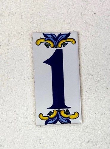 Vintage spanish ceramic - ceramic, number