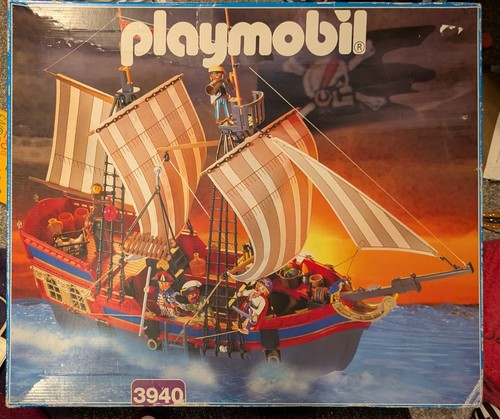 Vintage playmobil pirate ship - vintage,