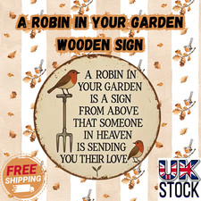 Robin in Your Garden Wooden