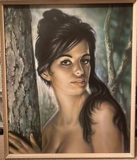 J.H. LYNCH ‘TINA’ HIGH QUALITY PRINTED ON BOARD - FRAMED 1970’s - 59.5” x 50”