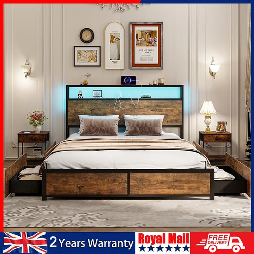 4ft6 double bed frame metal - 4ft6,