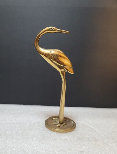 Vintage brass bird figurine - brass,