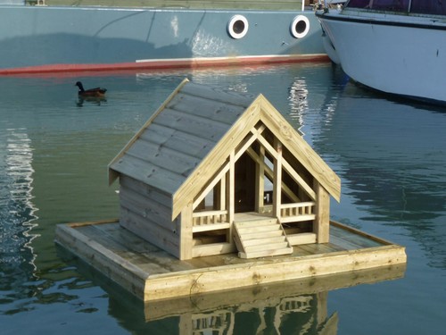 Large floating duck house - , with