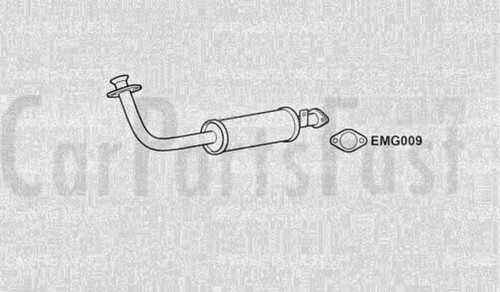 Front pipe silencer box - front,