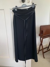 Shirin Guild Black Crepe Wraparound Skirt with ties. Large/Extra Large. 