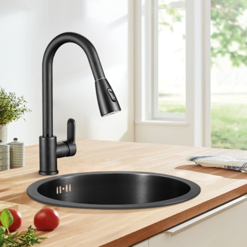 Mini round kitchen sink - (black)mini,