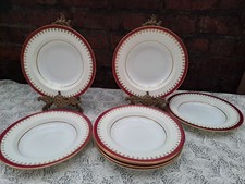 8 x AYNSLEY DUNROBIN 8192 Soup Bowls Rim 