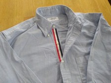 NWOT Thom Browne Blue Oxford Grosgrain Placket Button Down TB5 16.5-35