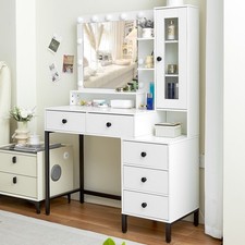 White Dressing Table with LED