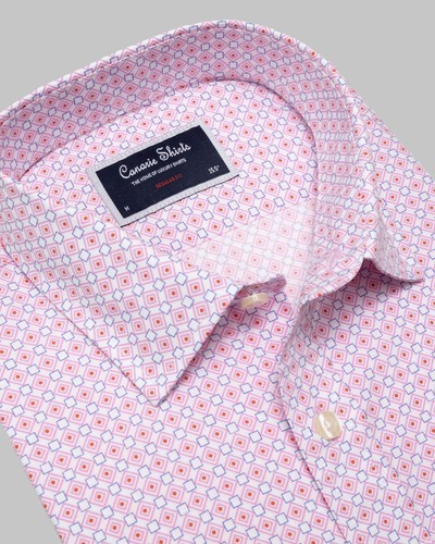 Casual shirt pink patterned - casual,