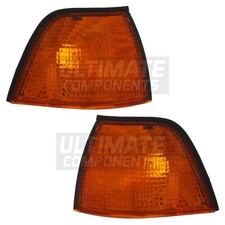 Front Indicators Lights Lamps BMW 3 Series E36 Saloon 1991-1999 Amber Lens Pair