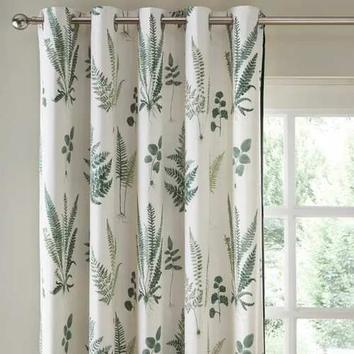 Dunelm fern green lined