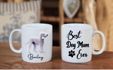 Bedlington Terrier Dog mug,  gift personalised Birthday cup Best Dog Mum Ever